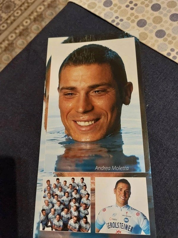 Wielerkaart : Andrea Moletta / Gerolsteiner, Verzamelen, Ophalen of Verzenden, Zo goed als nieuw, Poster, Plaatje of Sticker