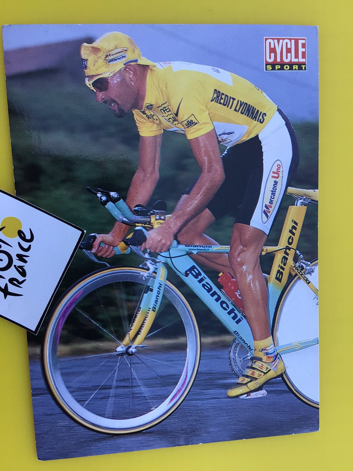Wielerkaart tour de france marco pantani, Verzenden, Zo goed als nieuw