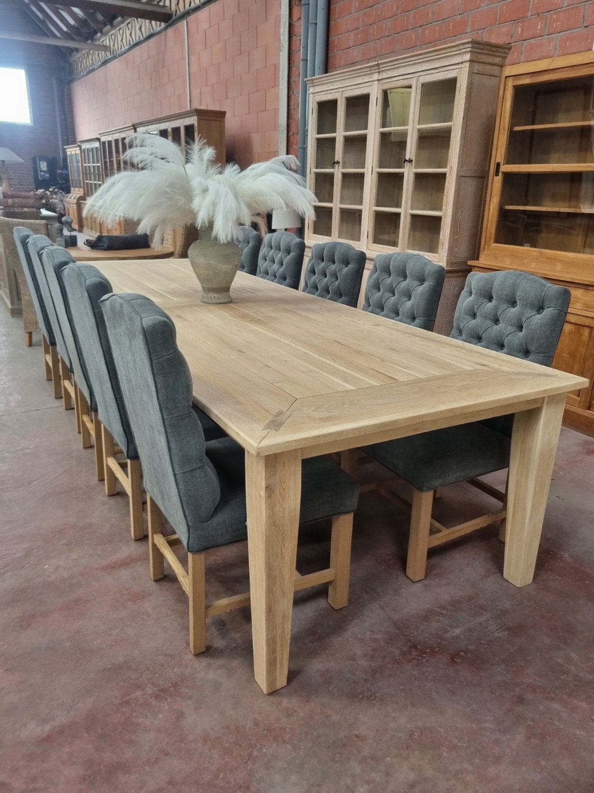 Eiken xxl eettafel art, Huis en Inrichting, Ophalen, 100 tot 150 cm, ., Eikenhout