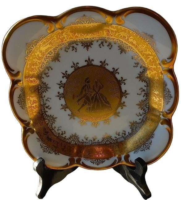 Karlsbader met goud decor schaal, Antiek en Kunst, Ophalen of Verzenden