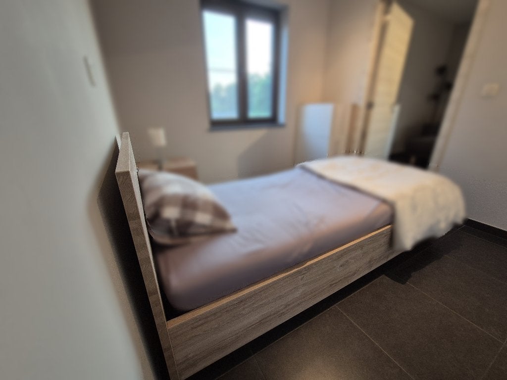 Eenpersoonsbed inclusief lattenbodem, Ophalen, 90 cm, Eenpersoons, Beige