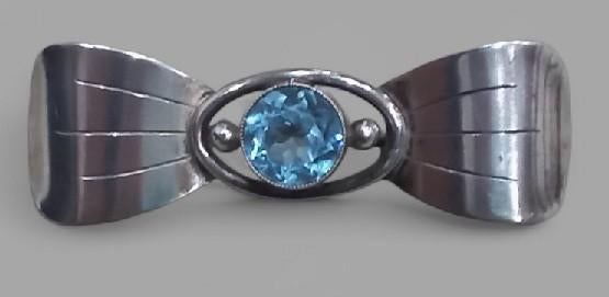 art-deco vintage zilveren brochespeld., Bijoux, Sacs & Beauté, Broches, Enlèvement ou Envoi, B, Utilisé, Argent