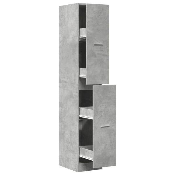 Apothekerskast 30x41x174,5 cm bewerkt hout betongrijs, Huis en Inrichting, Ophalen, Nieuw
