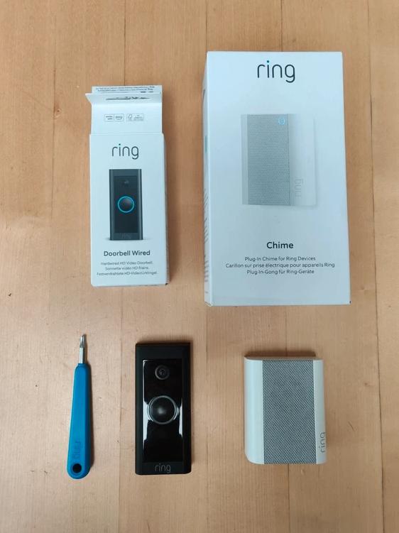 Sonnette filaire vidéo Ring + carillon, Maison & Meubles, Sonnettes, Enlèvement ou Envoi, Compatible avec les smartphones, Utilisé
