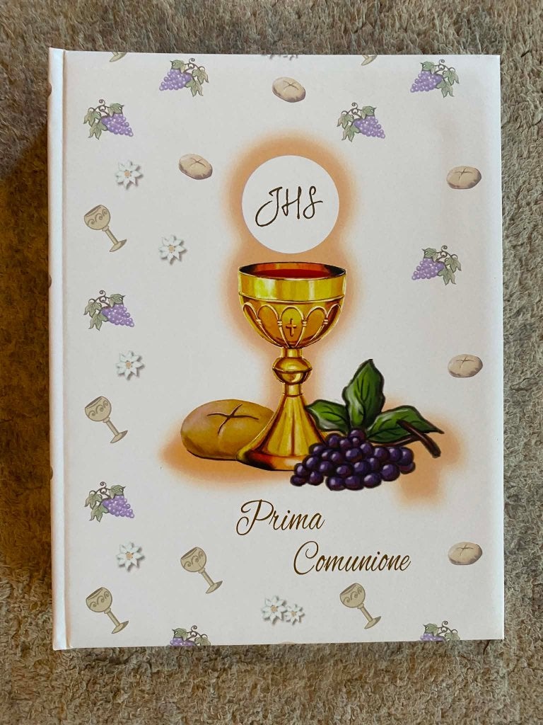 Fotoalbum van de eerste communie, Worms, 23 x 30 cm. Itali, Audio, Tv en Foto, Fotoalbums en Accessoires, Wit, Ophalen of Verzenden