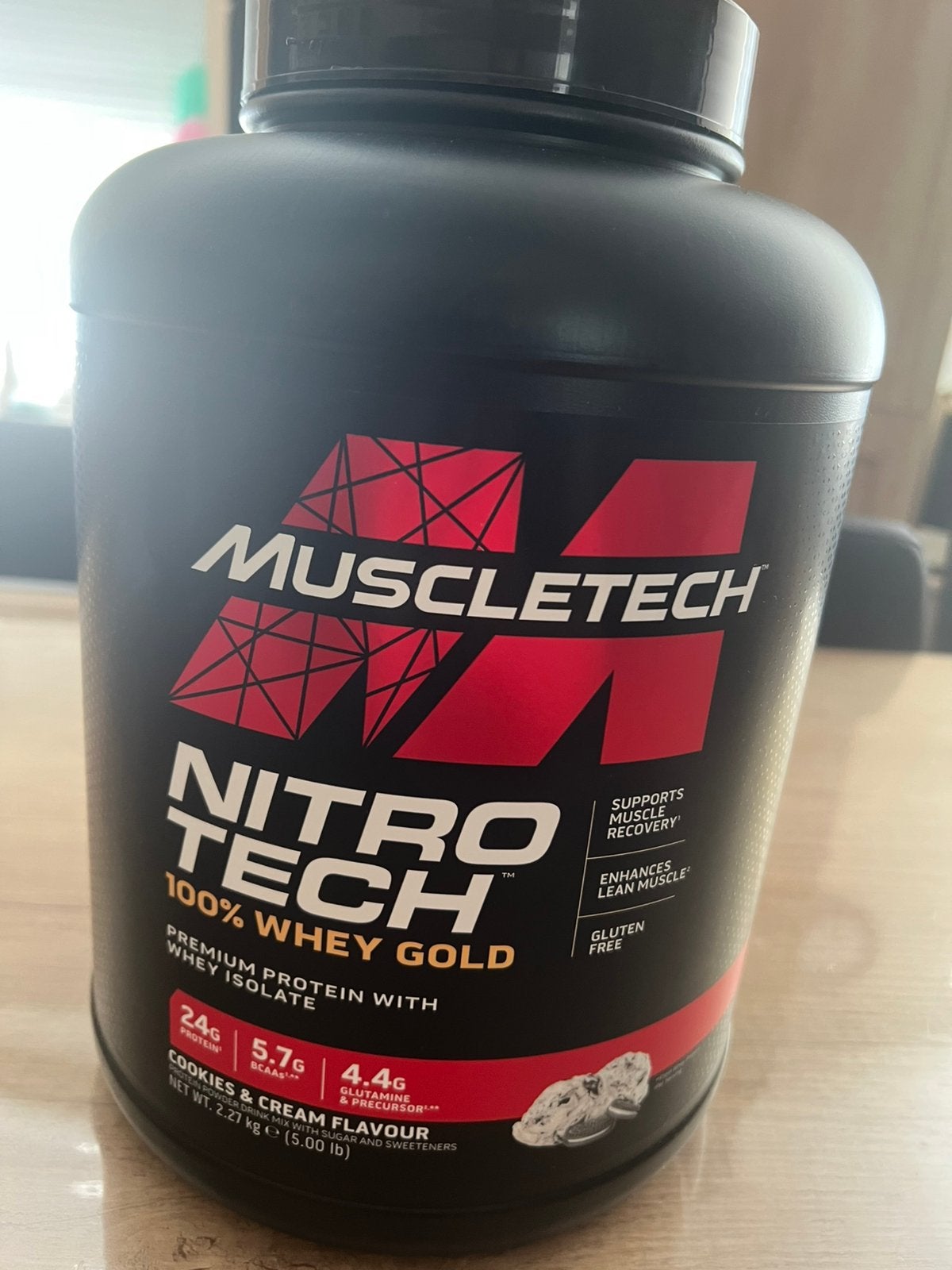 NITRO-TECH Musceletech cookies & cream, Sport en Fitness, Ophalen of Verzenden, Nieuw