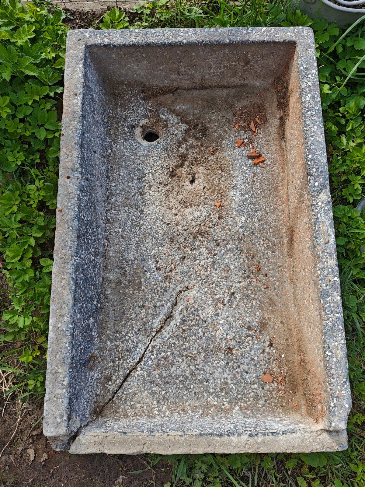 Mooie beton granito troch, authentiek stuk van de boerderij, Tuin en Terras, Ophalen, Beton