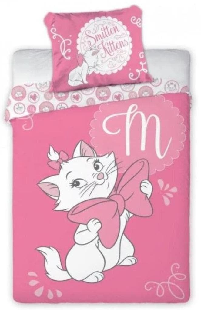 Marie Cat Baby / Peuter Dekbedovertrek 100 x 135 cm - Katoen, Meisje, Ledikant, Dekbedovertrek, Nieuw