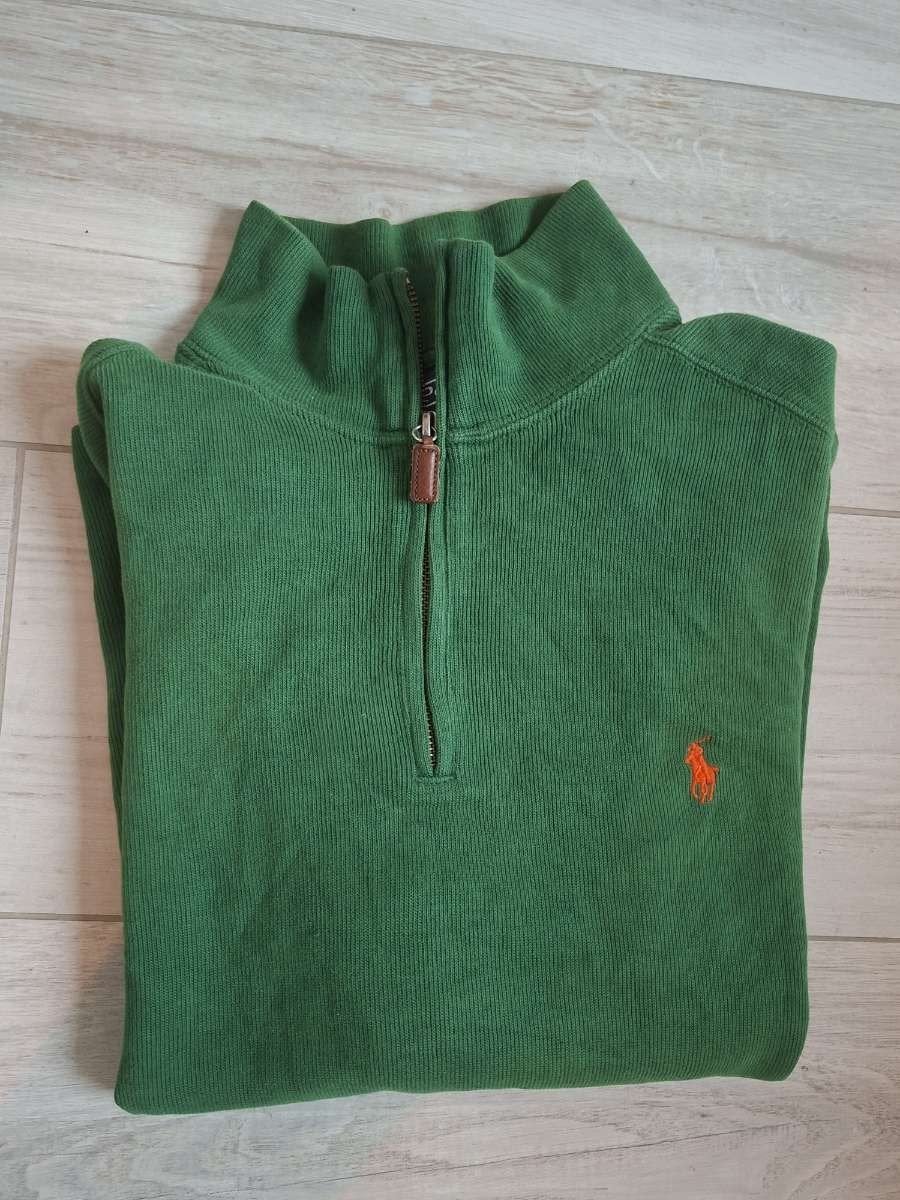 polo Ralph Lauren 1/4 zip trui groen - maal L, Kleding | Heren, Maat 52/54 (L), Ophalen of Verzenden, Groen, Polo Ralph Lauren