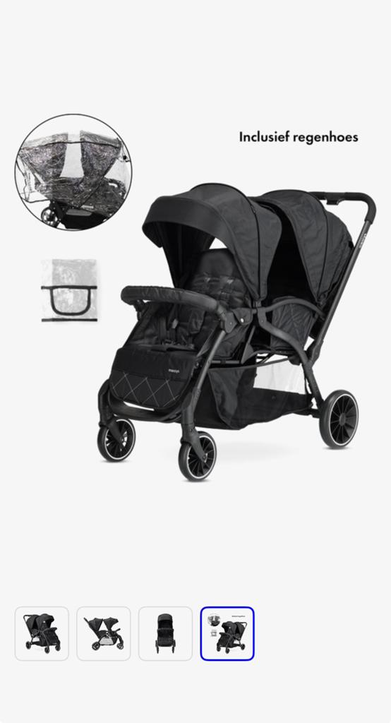 Buggy voor 2 kinderen, Kinderen en Baby's, Buggy's, Ophalen, Zo goed als nieuw, Duomodel