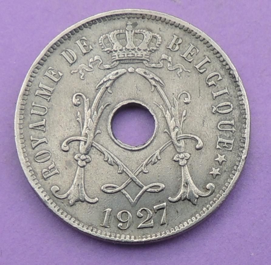 1927 25 centimes FR, Postzegels en Munten, Munten | België, Verzenden, Metaal, Losse munt