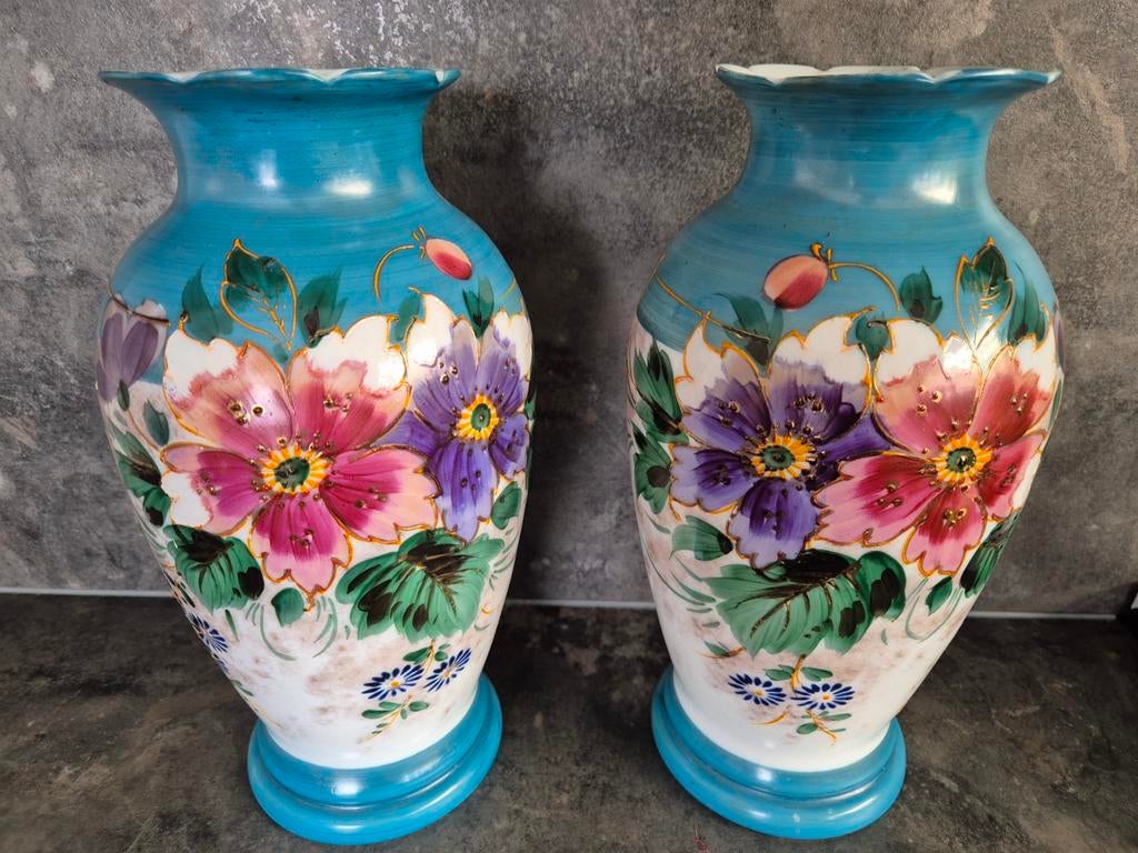 2 prachtige opaline vazen., Ophalen