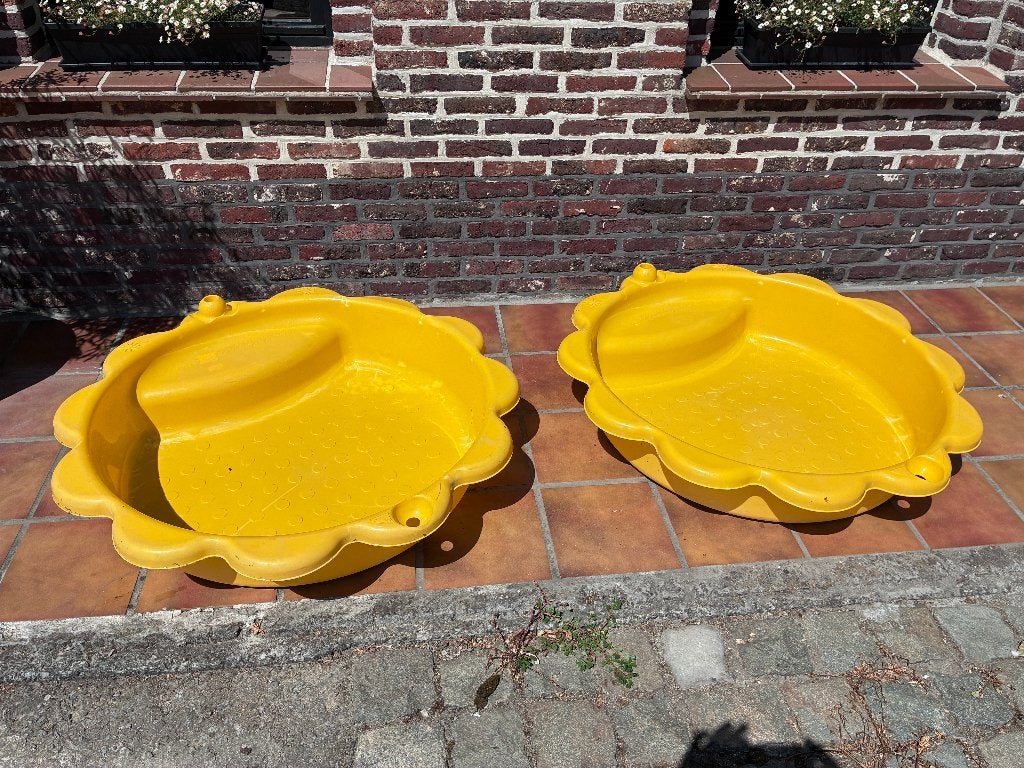 Dubbele kunststof zandbak / zwembadje, Kinderen en Baby's, Speelgoed | Buiten | Zandbakken, Gebruikt, Ophalen