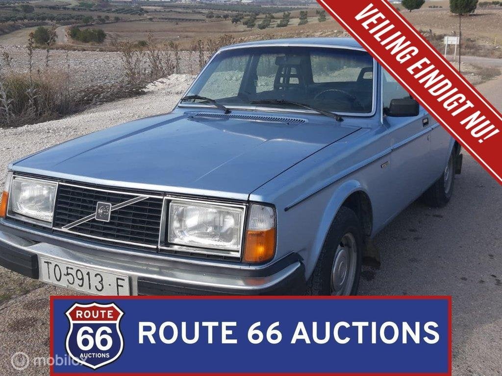 Volvo 244 GL | 1980 | Route 66 Auctions, Auto's, Zwart, Bedrijf, Handgeschakeld, Overige carrosserie