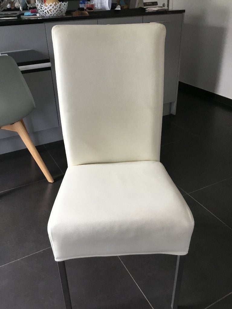 Lederen stoelen, Ophalen, Wit, Leer, Vijf, Zes of meer stoelen