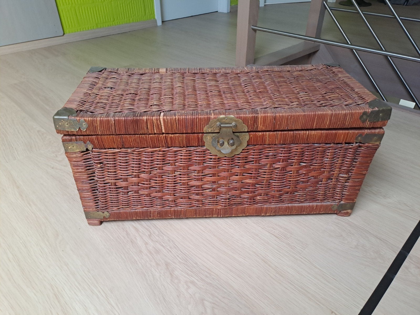 gratis rieten koffer, gebruikt, Huis en Inrichting, Ophalen