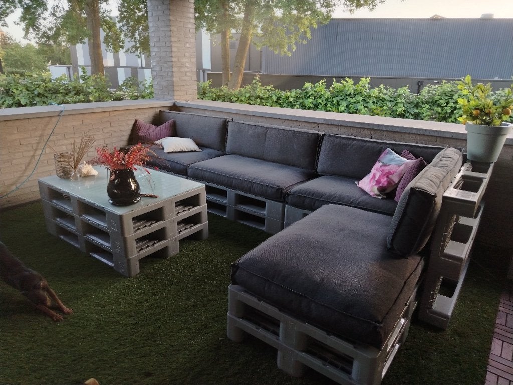 Lounge set met kussens, Tuin en Terras, Ophalen, Nieuw