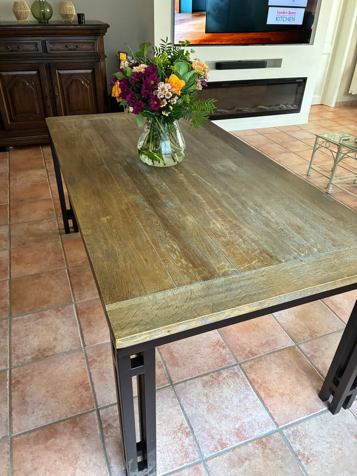 Eetkamertafel, Huis en Inrichting, Ophalen, Gebruikt, 50 tot 100 cm, Vijf personen of meer