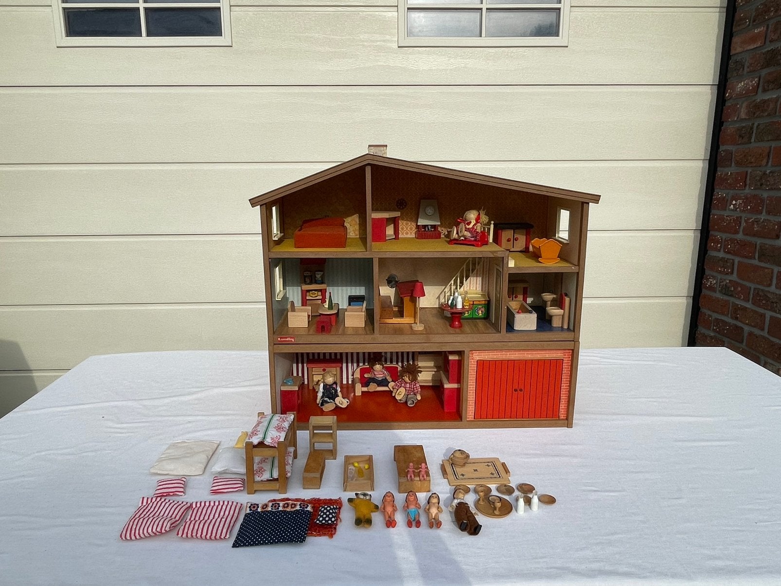 Lundby poppenhuis Sweden jaren 1960 1970, Ophalen of Verzenden, Gebruikt, Poppenhuis