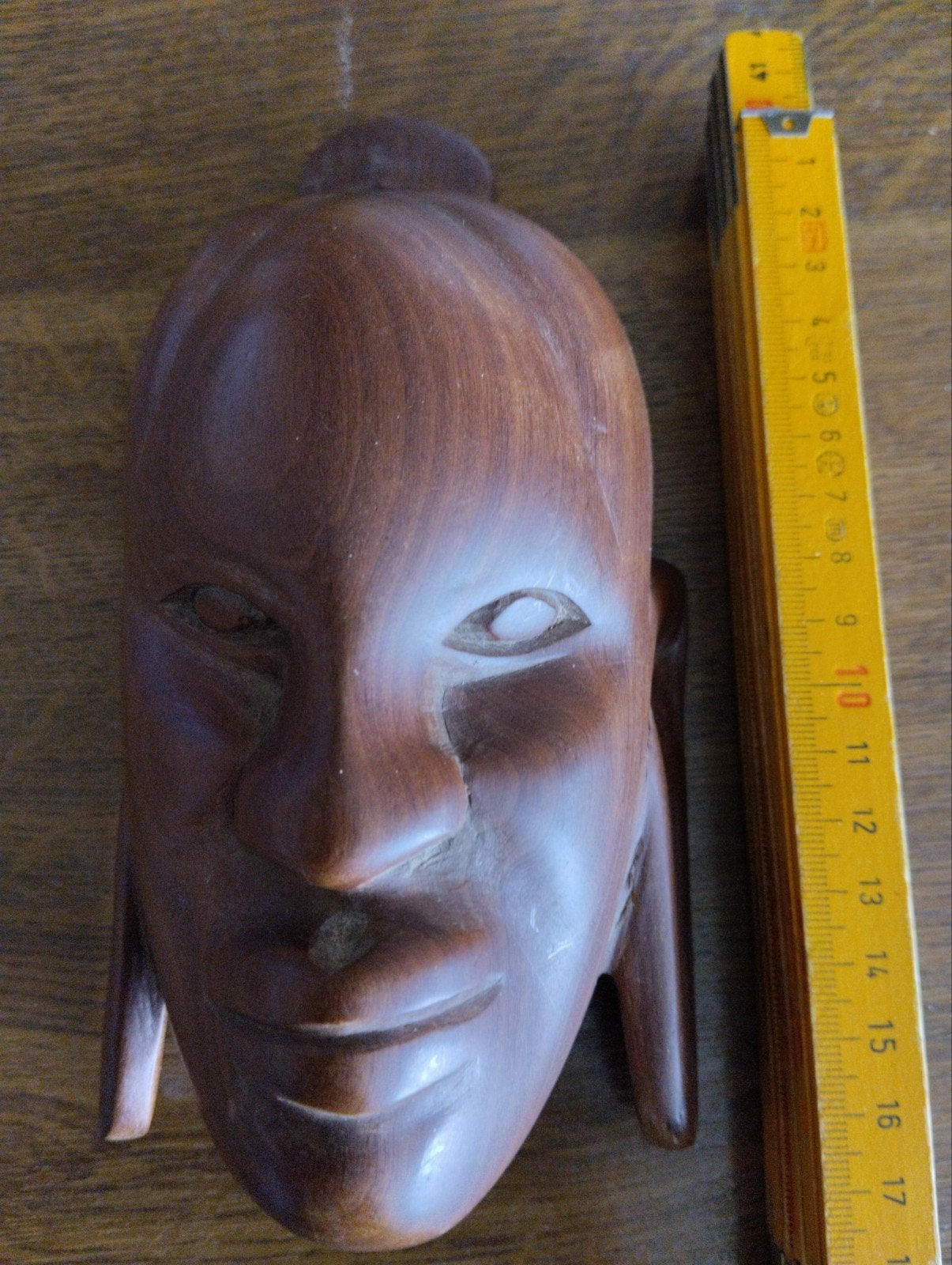 retro afrika beeld bruin hoofd, Antiek en Kunst, Bruin, Afrika, Ophalen of Verzenden, Beeld