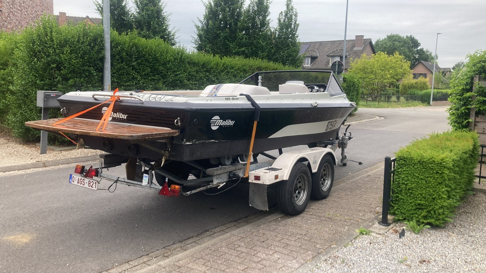 Malibu ski 195 van 1993, Watersport en Boten, Gebruikt, Binnenboordmotor, Composieten, Viertaktmotor