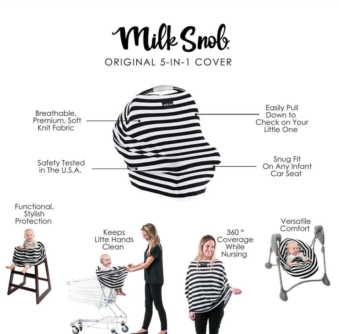 5-in-1 Maxi-Cosi cover - Milk Snob, Ophalen, Zo goed als nieuw
