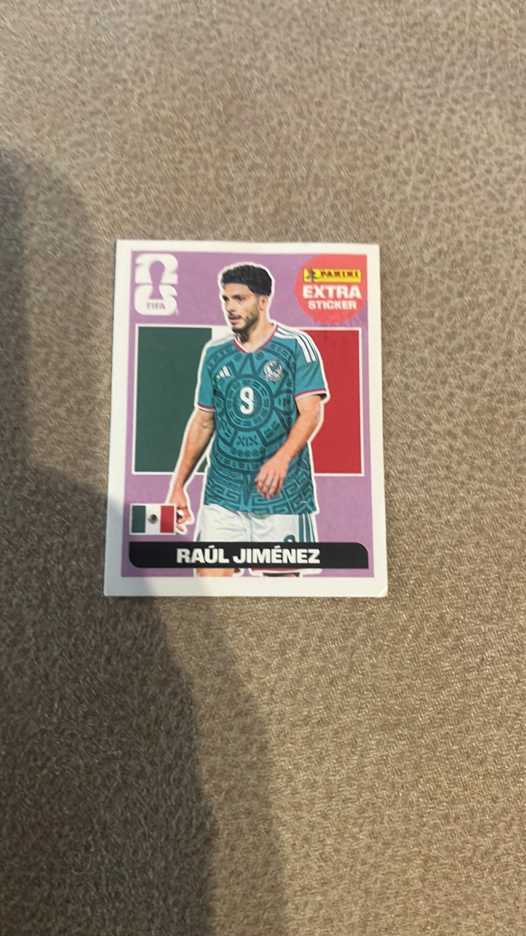 RAúl Jiménez extra sticker paars, Enlèvement, Comme neuf, Autocollant