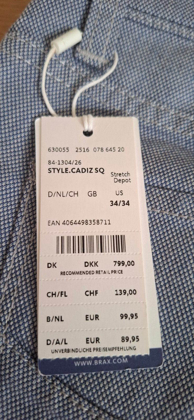 Nieuwe BRAX Feel Good broek 34/34 – Cadiz – €65, Ophalen