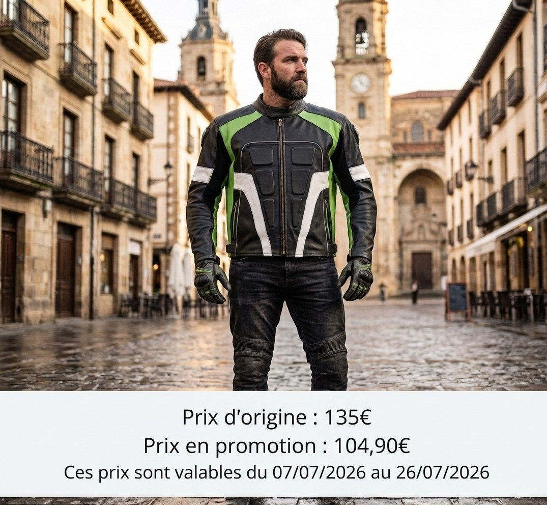 Nieuwe leren motorjas met CE-protectoren, Verzenden, Nieuw met kaartje, Jas | leer