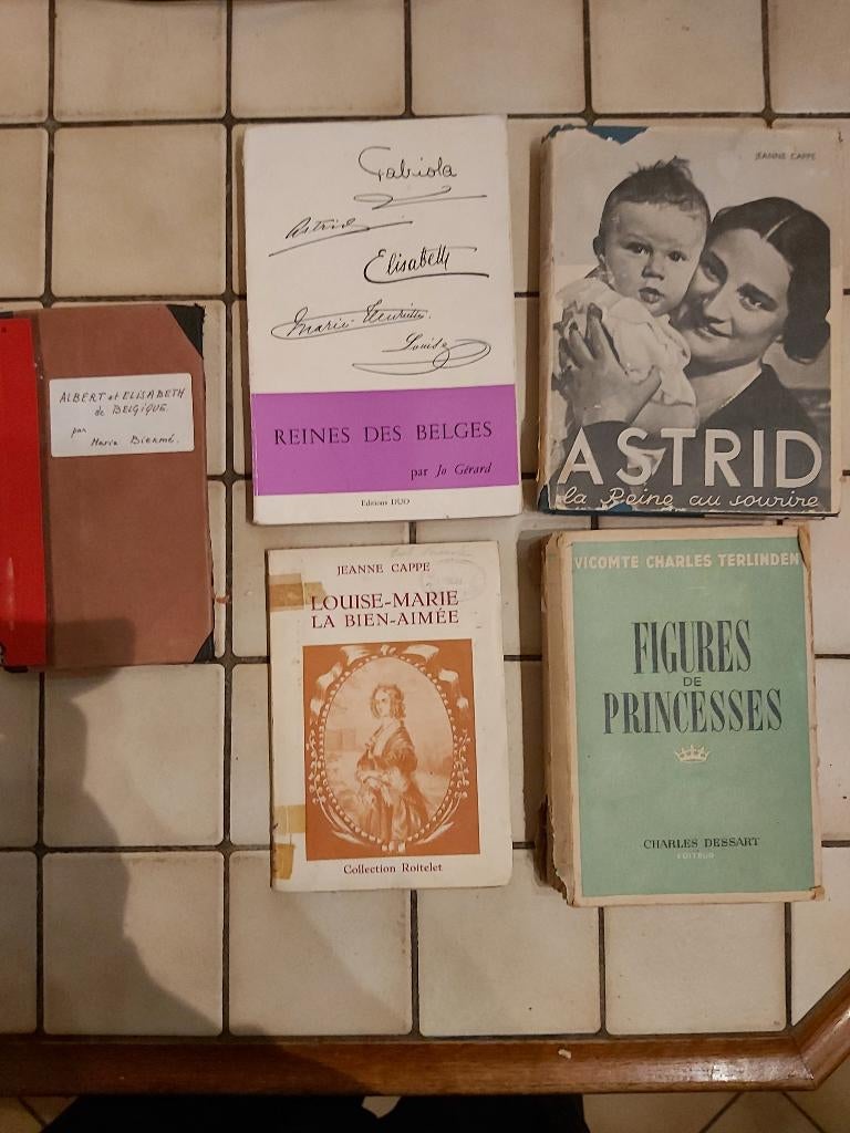 lot de 5 livres REINES DE BELGIQUE, Enlèvement ou Envoi, 19e siècle, Utilisé, Divers auteurs