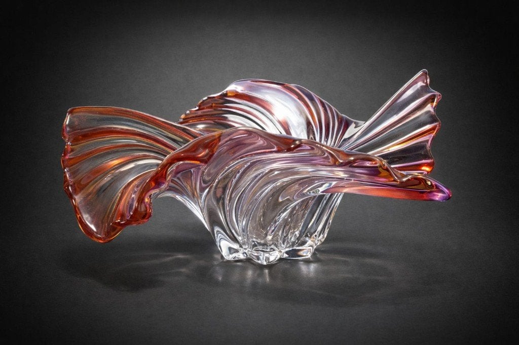 Coupe maitresse de table Mikado en cristal irisée, Enlèvement