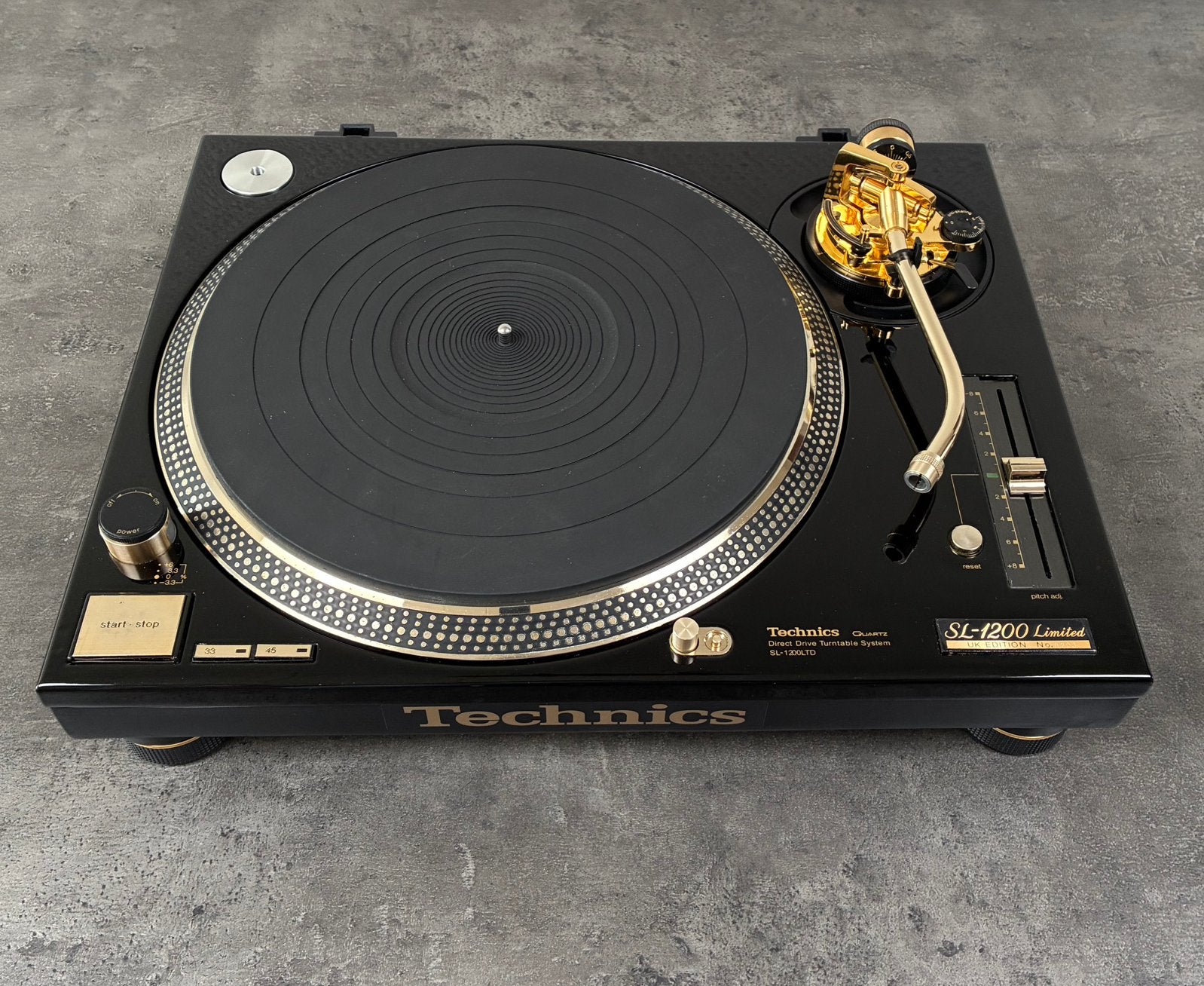 Platine Technics sl1200LTD Gold, TV, Hi-fi & Vidéo, Tourne-disques, Réglage pitch, Tourne-disque, Enlèvement, Utilisé
