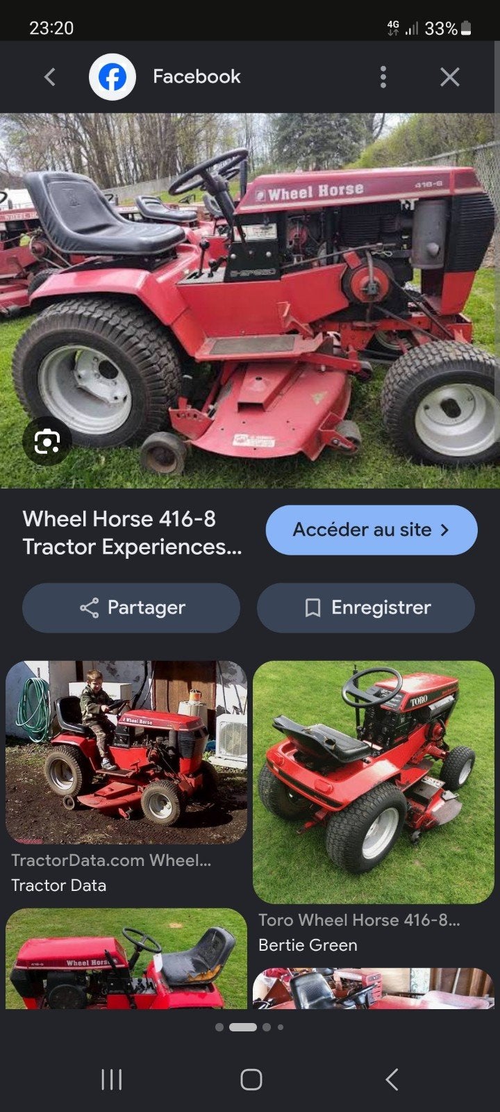 Wheel horse 416-8 gazontractor - goede staat, Ophalen, Gebruikt, WHEELHORSE
