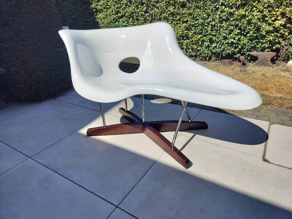 Eames La Chaise, Ophalen, Wit, Handgemaakt, Stoel