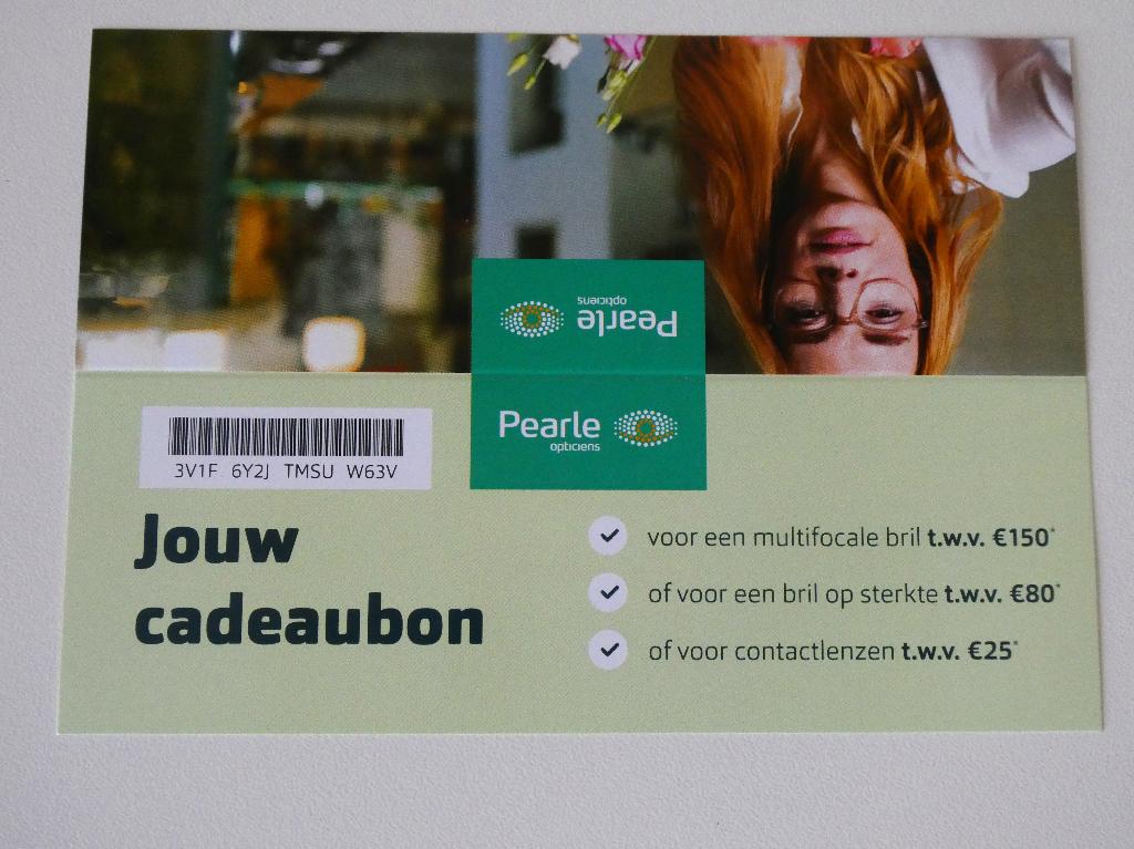 Cadeaubon PEARLE, Eén persoon, Cadeaubon