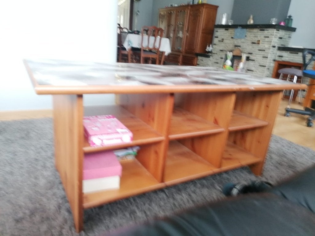 Salon tafel grenen hout, Ophalen, Gebruikt, Rechthoekig, Grenenhout