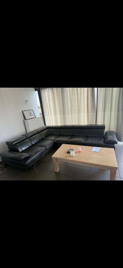 Lederen zetel te koop! Levering mogelijk., Huis en Inrichting, Ophalen