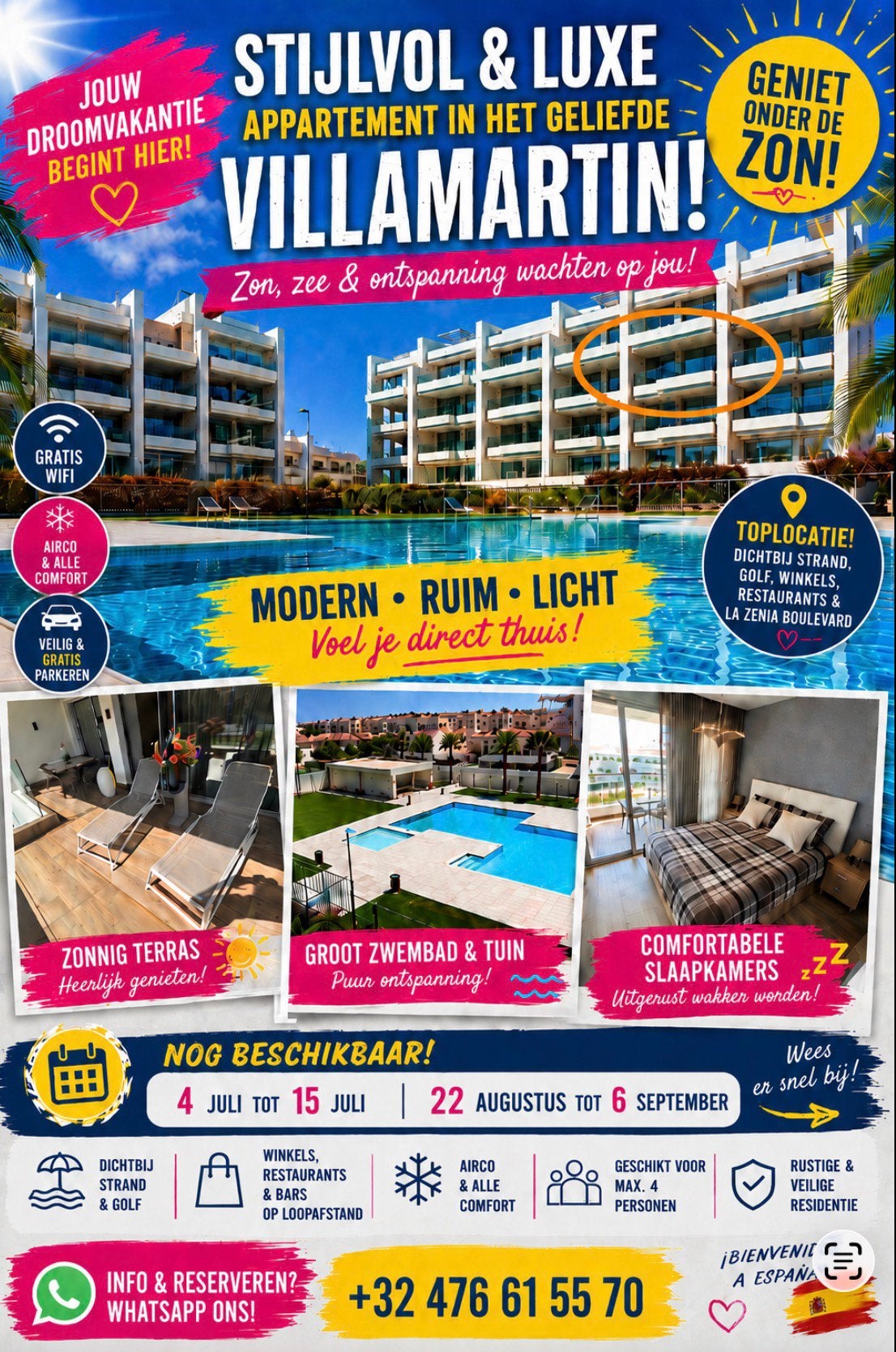 Appartement de vacances à louer pour l'été !, Vacances, Vacances | Soleil & Plage