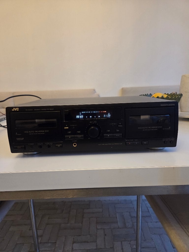JVC TD-W254BK double platine cassette, Enlèvement ou Envoi, Double, JVC, Auto-reverse