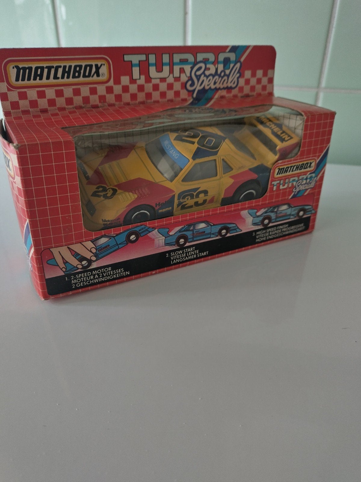 Vintage Matchbox Ford Mustang AFHALING LEES BESCHRIJVING, Enlèvement, Neuf, Voiture