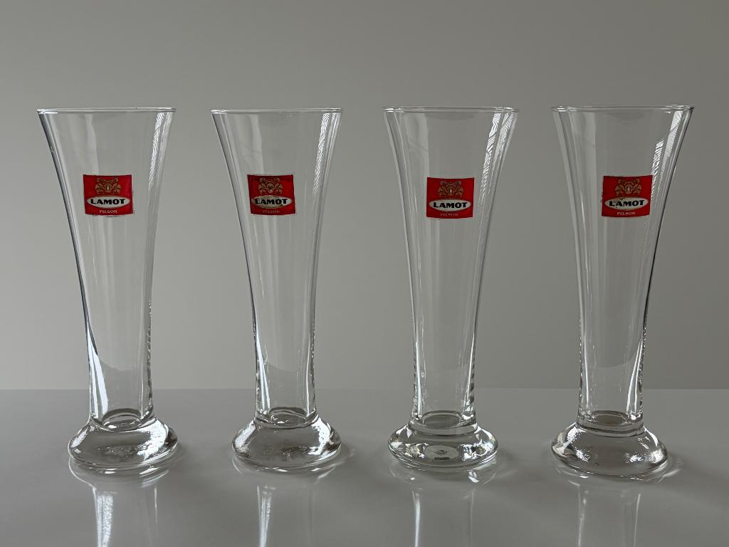 Bierglazen (fluitjes) van merk Lamot, Enlèvement, Comme neuf, Verre ou Verres, Autres marques