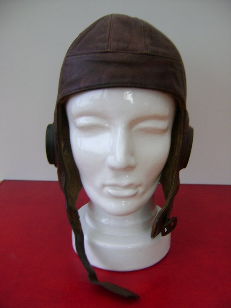 RAF pre-war flying helmet 1930 pattern, 1936, size 3., Verzamelen, Ophalen of Verzenden, Luchtmacht, Helm of Baret