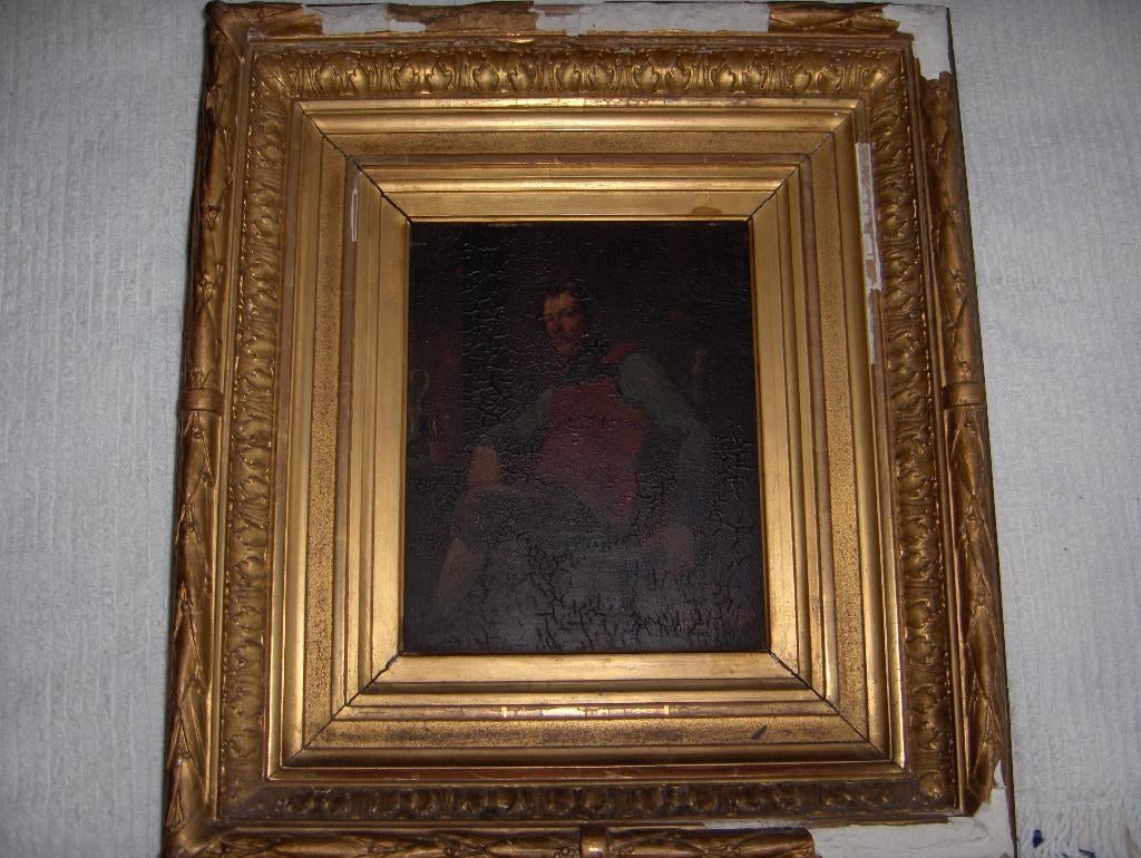 OUD SCHILDERIJ ZIE FOTO' S BROUWERS GAST, Antiek en Kunst, Ophalen of Verzenden