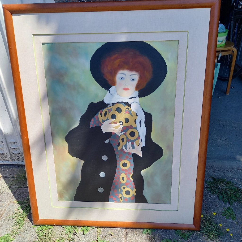 kunst, Ophalen, Ingelijst, Doek, Portret of Personen