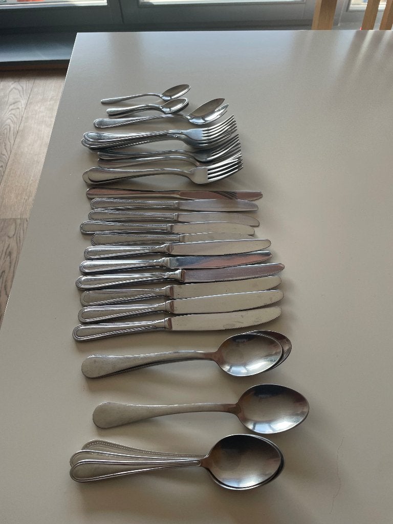 Bestek (vorken, messen, lepels), Ophalen, Gebruikt, Bestekset