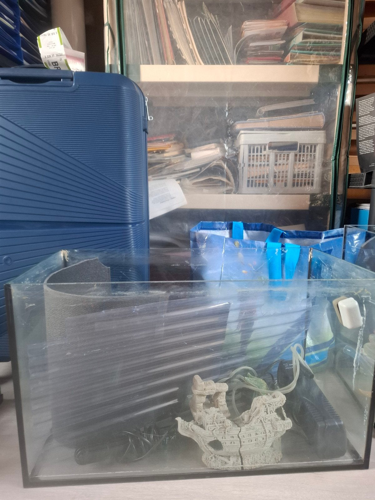 60 liter aquarium compleet met filter en verwarming, Dieren en Toebehoren, Ophalen, Gebruikt, Inclusief deksel, Overige merken
