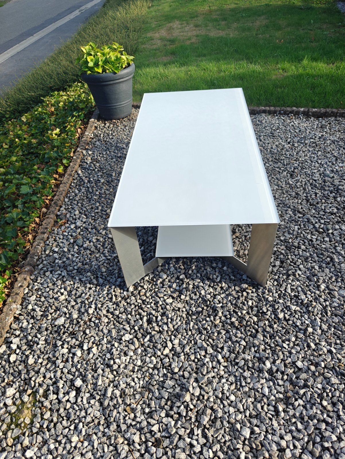 Table de salon Calligaris, Enlèvement, Comme neuf, Rectangulaire, Verre