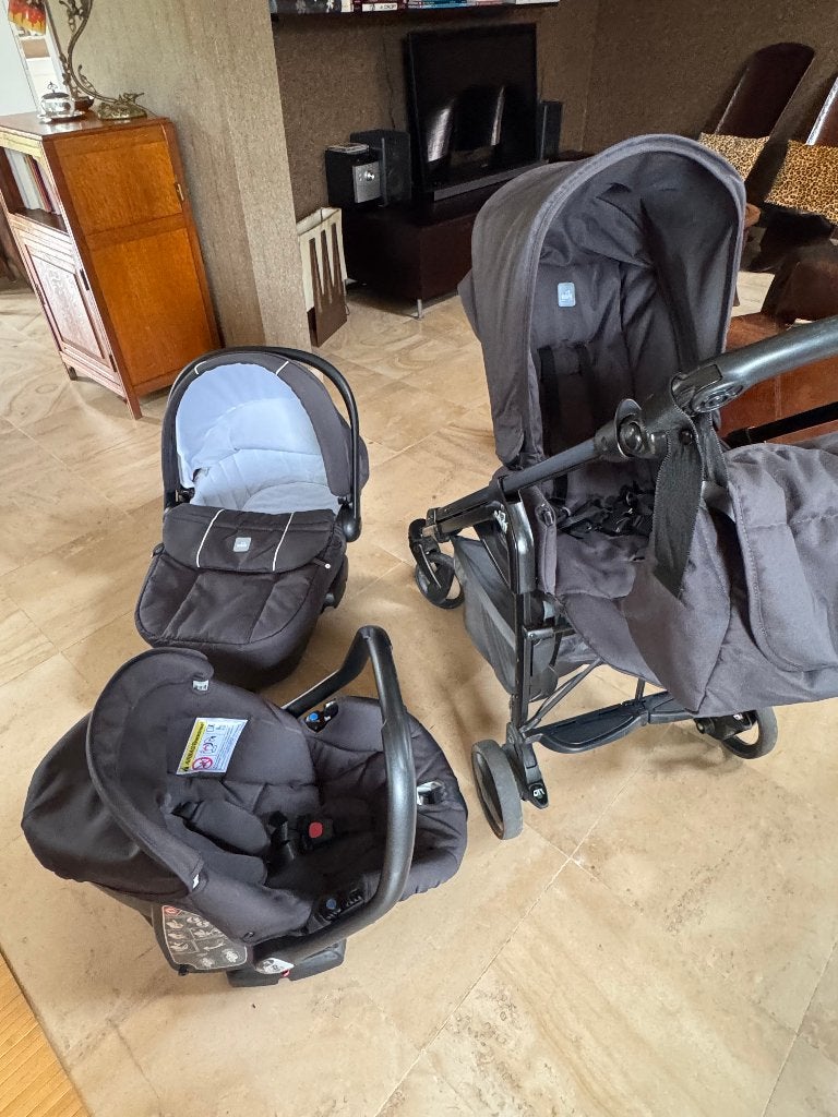 Combi (kinderwagen - reiswieg - maxi-cosi)  zeer goede staat, Kinderen en Baby's, Kinderwagens en Combinaties, Met autostoeltje