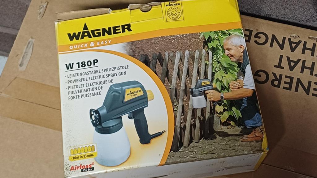 Verfpistool Wagner W 180P, Ophalen of Verzenden, Zo goed als nieuw, Verfspuit of Verfpomp