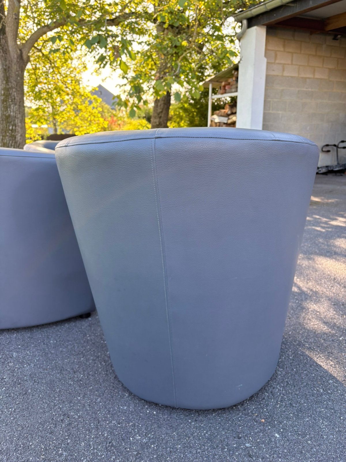 Petits fauteuils gris pour salon / verandas, Ophalen, Eenpersoons, Zo goed als nieuw, Minder dan 150 cm